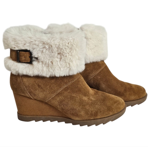Koolaburra By Ugg Elaine Bootie Brown Suede Leather Ankle Bootie Size 39 - Picture 1 of 13